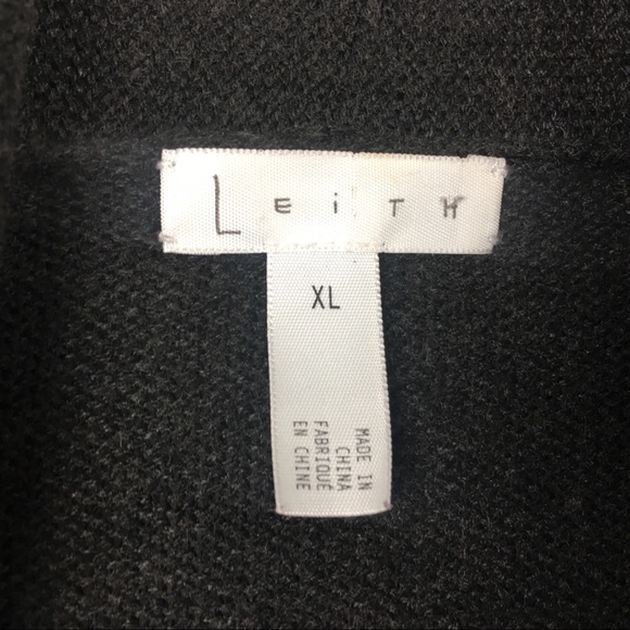 Leith | Dark Gray Drape Open Cardigan | XL - Picture 3 of 4